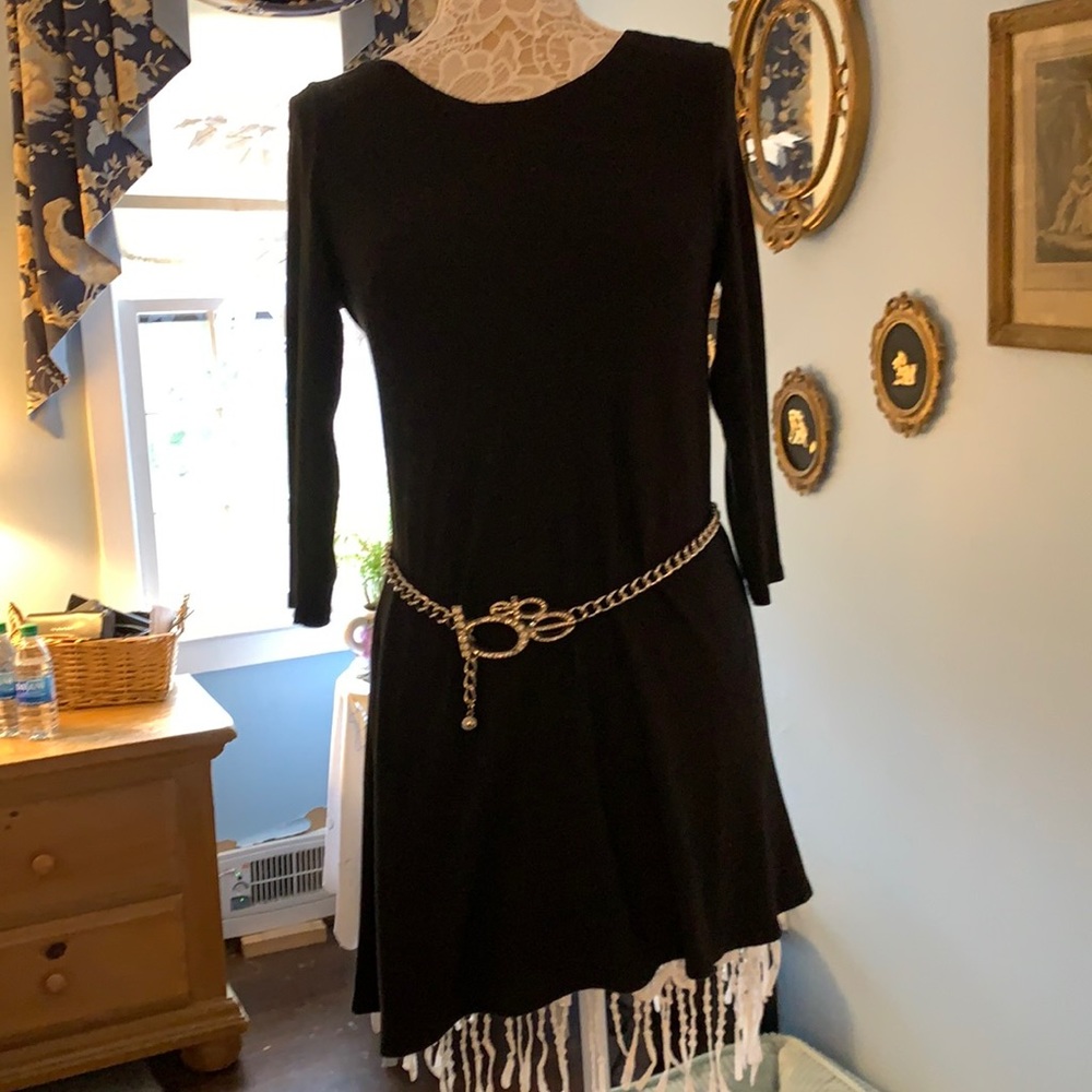 Cute size M black Shirt/Dress Joan Vass Studio